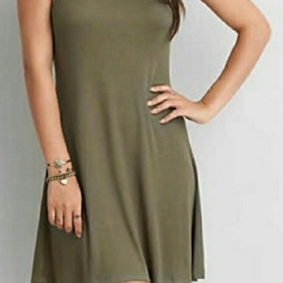 American Eagle Soft and Sexy Olive Green Dress - Picture 3 of 6